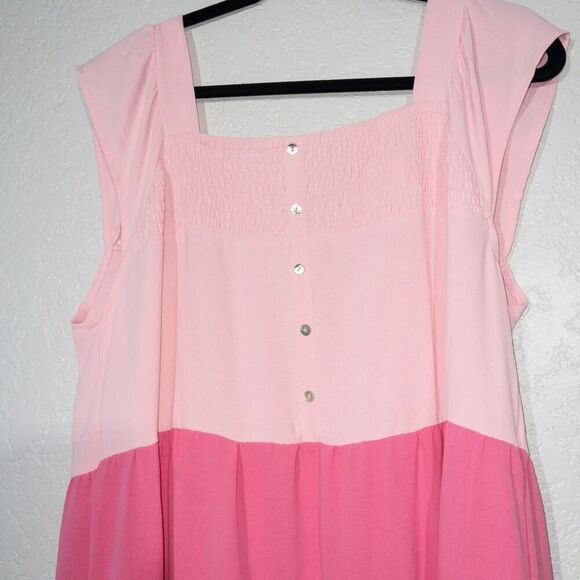 New Michelle McDowell Pink Color Block Ellis Maxi Dress‎ Large - Picture 3 of 7